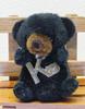 Takeoff Black Bear Plush Strap with Initial Charm [K] - Angel's Mischief Series
