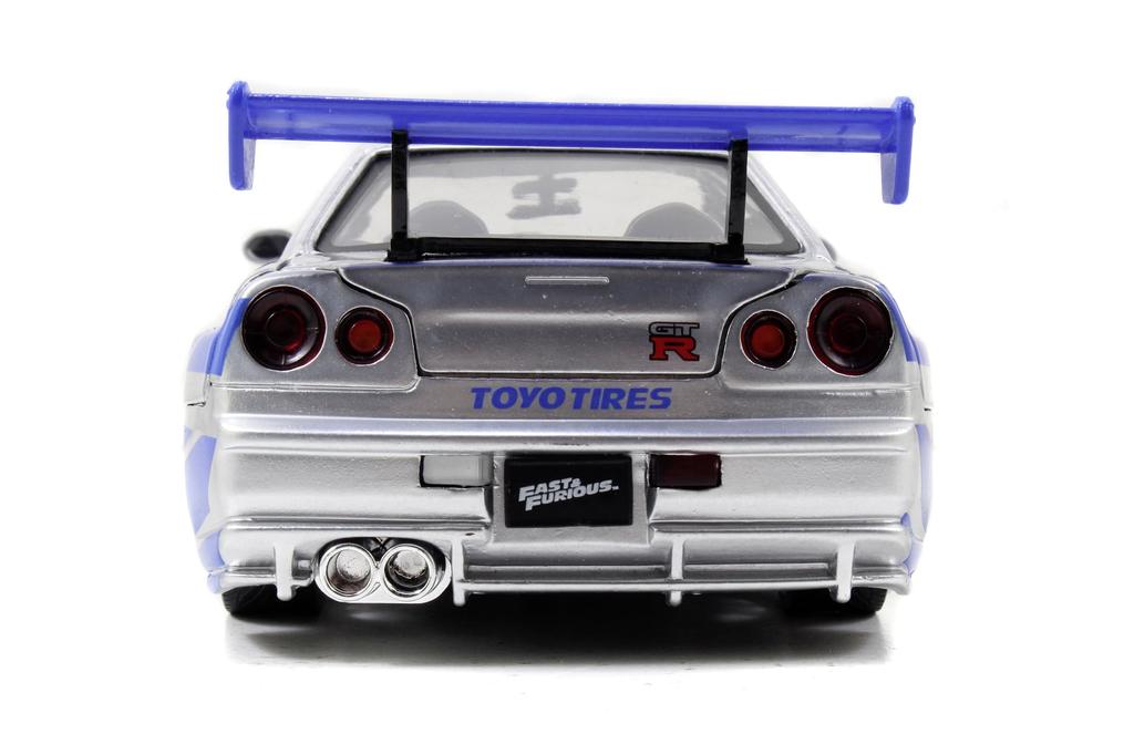 Jada Toys 1/24 FAST&FURIOUS Minicar BRIAN'S NISSAN SKYLINE GT-R(R34) [parallel Import Goods]