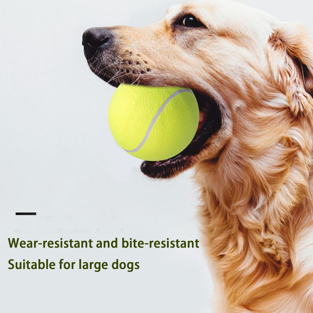M-Modern-Pet Bite 24CM Giant Tennis Ball For Dogs Chew Inflatable Tennis Ball Signature Pet Ball Supplies