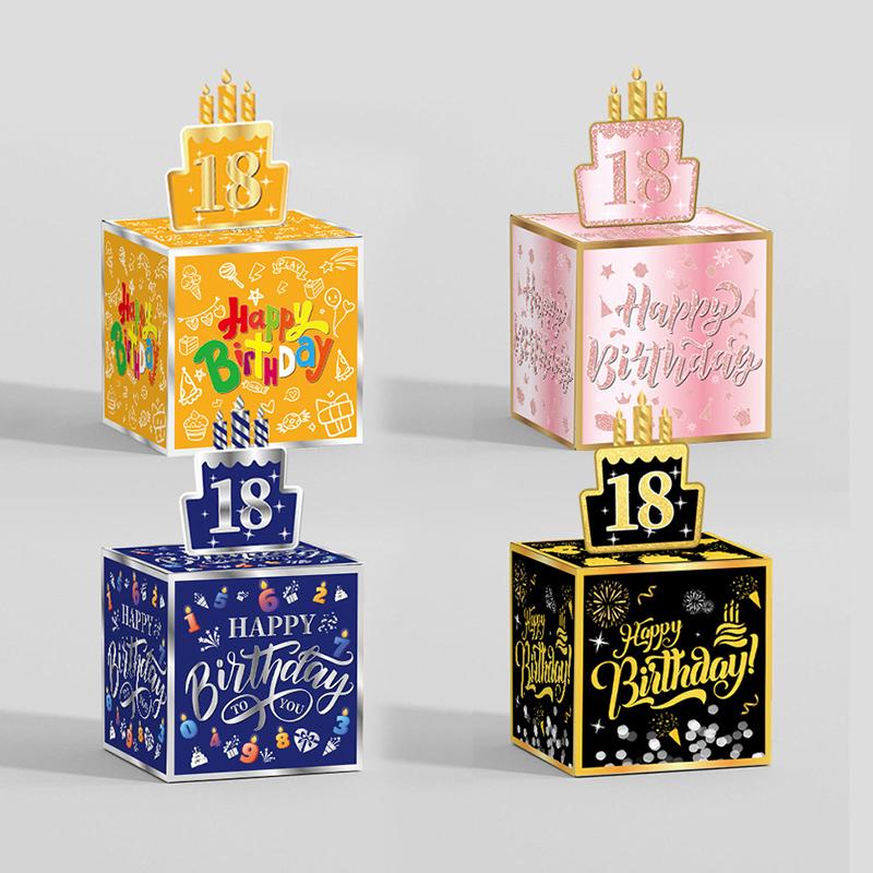 Scatola Regalo Sorpresa di Compleanno con Denaro Scatola Regalo in Contanti per Festa di Compleanno di Qualsiasi Età Decorazione per Festa Kit Divertente con Estrazione di Denaro