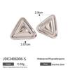 Chubby Triangle Earrings: 18k Gold Stainless Steel, Non-Fading, Hypoallergenic Jewelry
