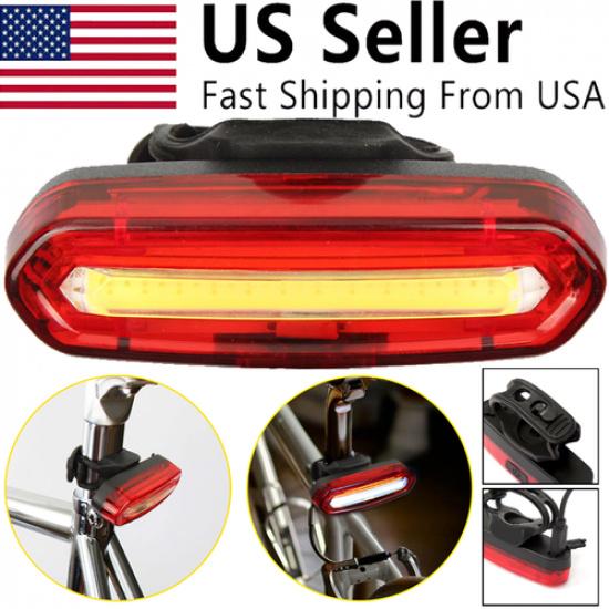 6 Modes Rechargeable USB LED Bike Bicycle Tail Rear Light Cycling Warning Light