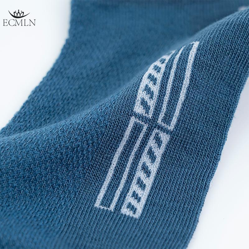 5 párov/sada vysoko kvalitných pánskych členkových ponožiek, priedušných bavlnených športových sieťovaných ponožiek, ležérnych atletických tenkých krátkych ponožiek Sokken pre väčšie veľkosti