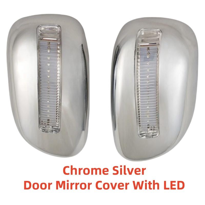 For Toyota Corolla Allex Allion 2001 2002 2003 2004 Car ABS Chrome Rearview Accessories Trim Door Mirror Covers With LED Light
