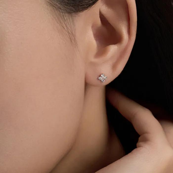 Dazzling Lab Diamond 14K Gold Earrings