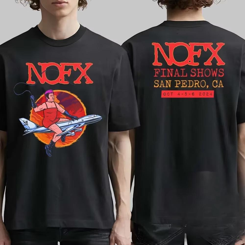 Herren Damen Fans Essentials Kurzarm Tops Modemarke Sommer Lässig Tägliches T-Shirt NOFX Rockband Grafik Baumwoll T-Shirt Unisex