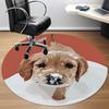 1pc Puppy Office Round Rug, Non-slip, Soft and Durable Office Rug for Interior Decoration, Perfect for Office, Beautiful Decoration yy260312023
