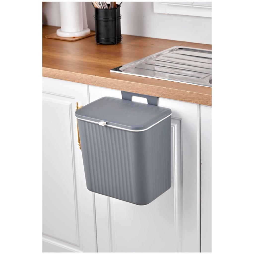 15 Lt Kitchen Countertop And Cabinet Hanging Garbage Bin