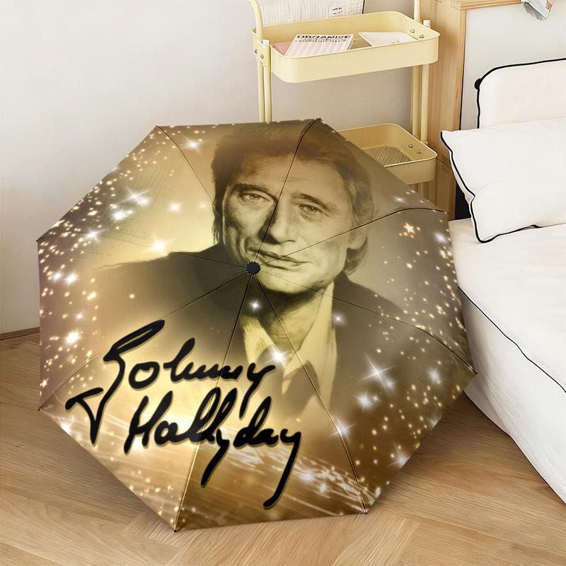 French legendary rock singer and actor Johnny Hallyday umbrella is suitable for all seasons, including home travel and outdoor activities Y9