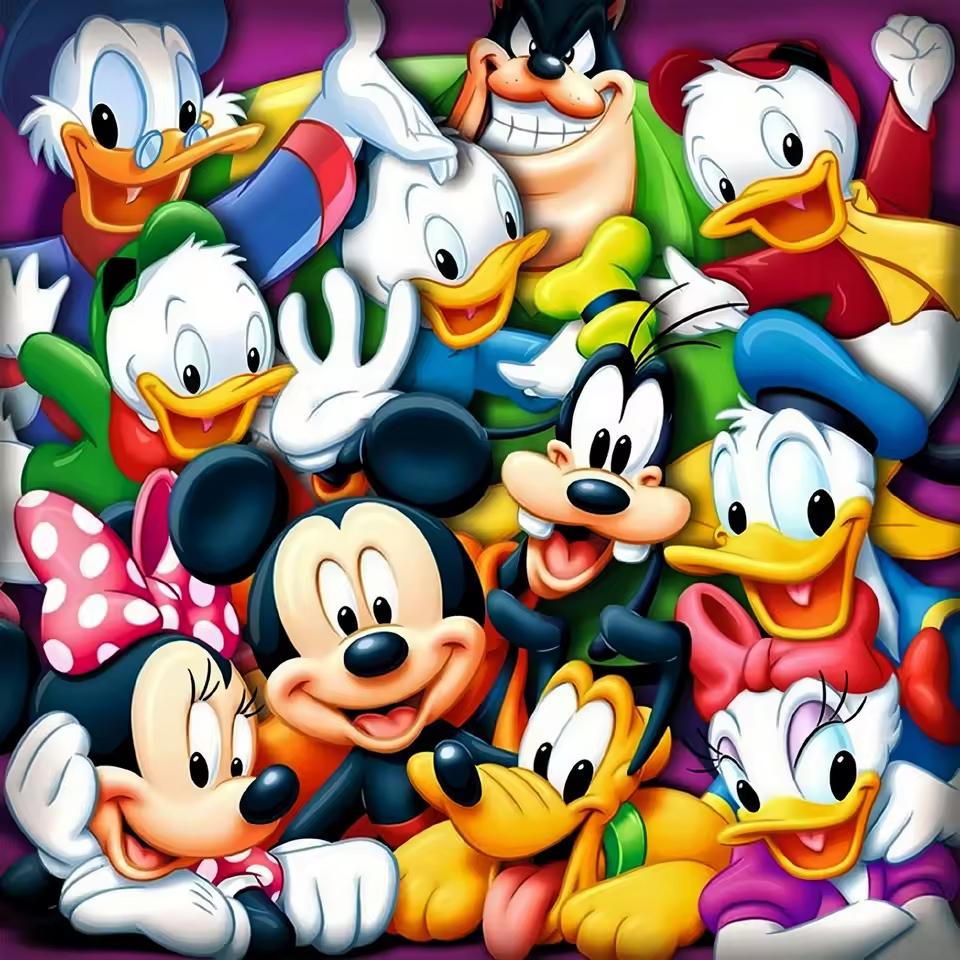 

Disney Diamond Painting Duck Animal DIY Acrylic Craft Supplies Diamond Mosaic Cartoon Cross stitch Wall Decoration Round 20x20cm