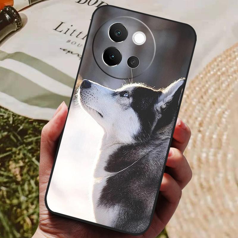 For VIVO V40 Lite 5G Case Soft Silicone Cover Black Bumper TPU For Vivo V40 Lite 5G Phone Cases V40Lite Shockproof Back Covers