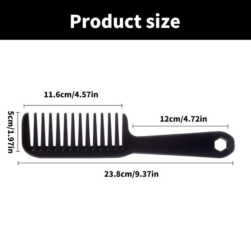 Practical Wide Toothed Comb with Long Handle for Smooth Hair Care Hairdressing Comb Hair Styling Tools