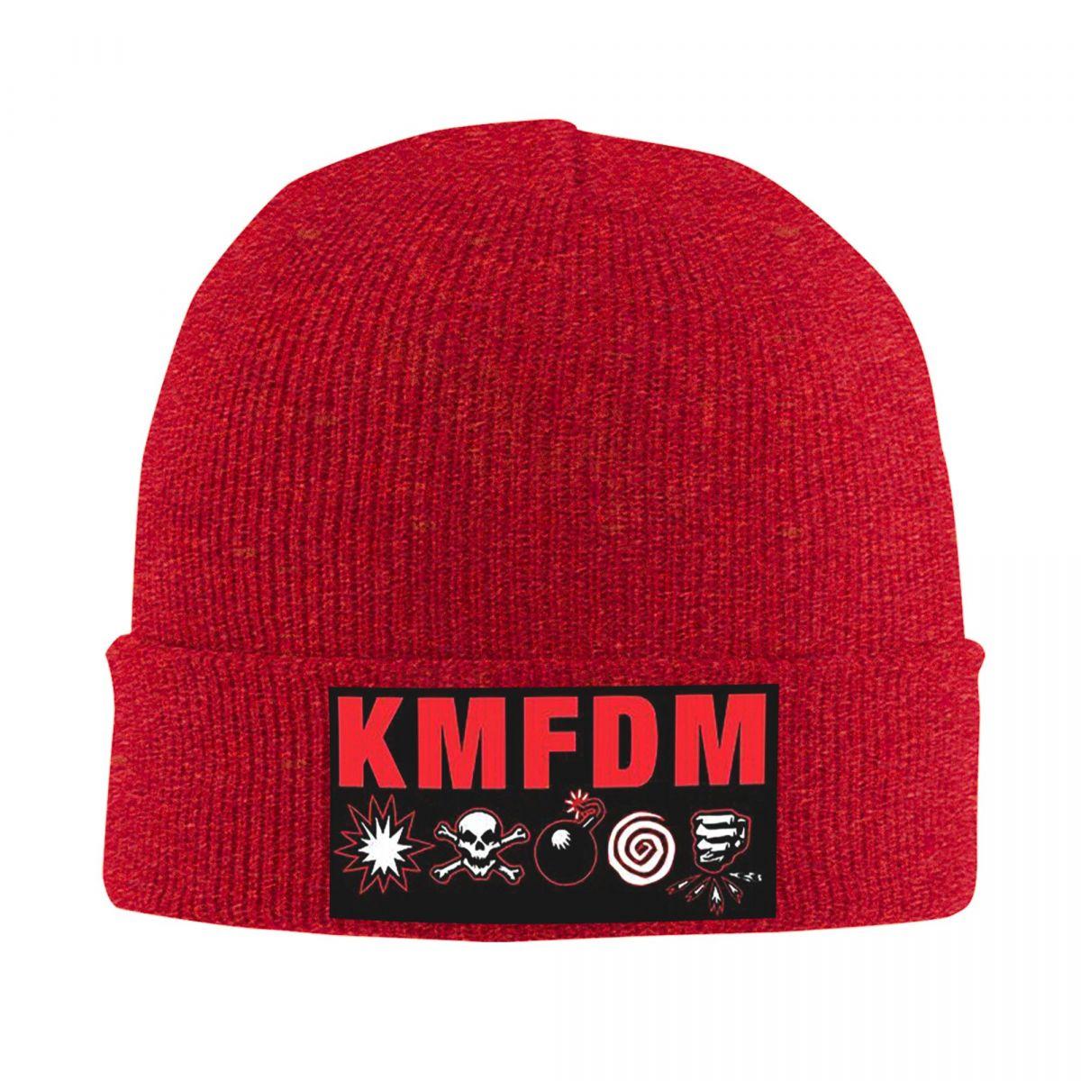 KMFDM Теплая вязаная шапка Модная шапка-колпак Осень Зима Уличные шапки-бини для унисекс взрослых One Size