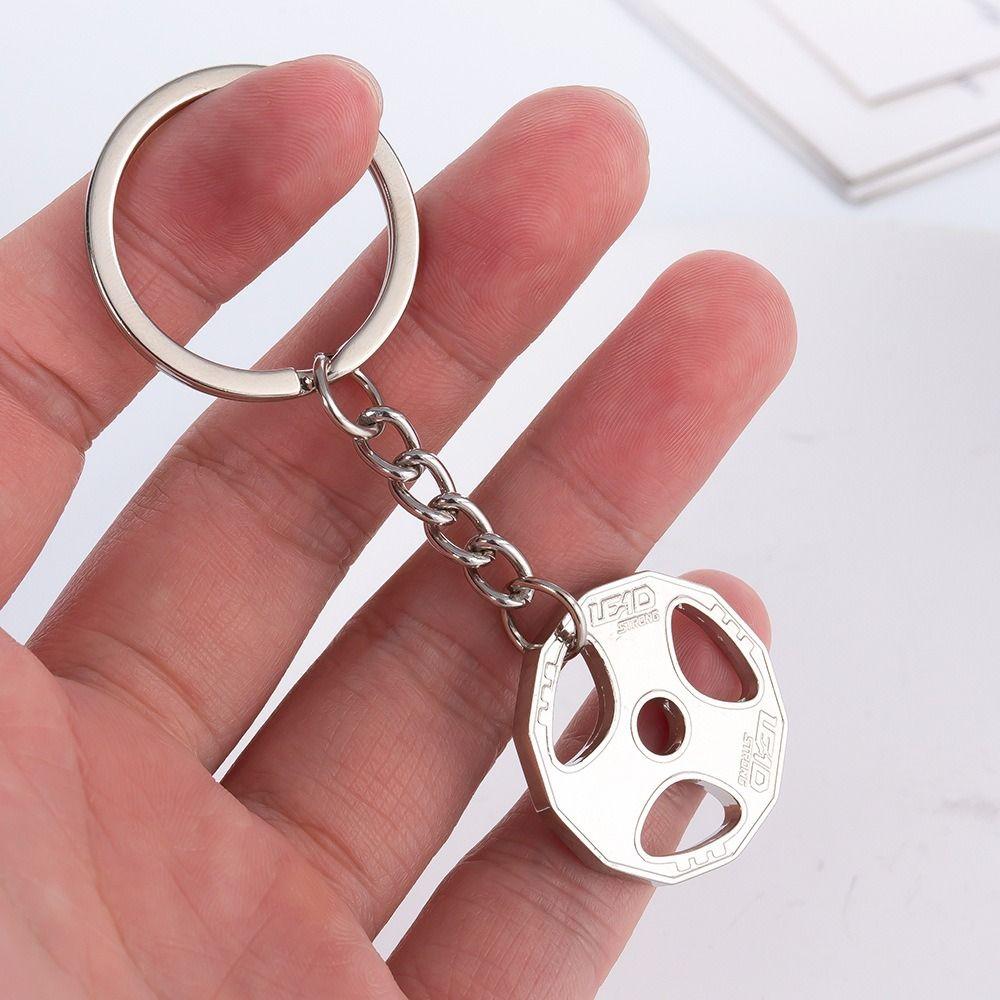 Mini-Hantelscheiben Schlüsselanhänger Taschenanhänger Fitness-Serie Anhänger Fitness-Leute