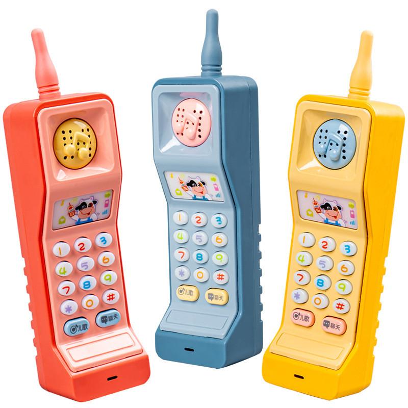Cell Cartoon Vintage Telefonspielzeug mit blinkenden Lichtern und Musik zum Spielen für Kinder