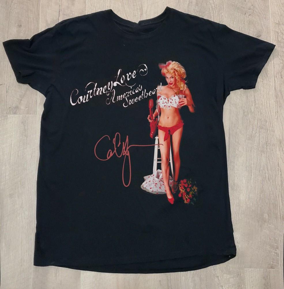 Кортни Лав Американская sweetheart Футболка с коротким рукавом Все размеры от S до 5XL Унисекс Футболка XXL