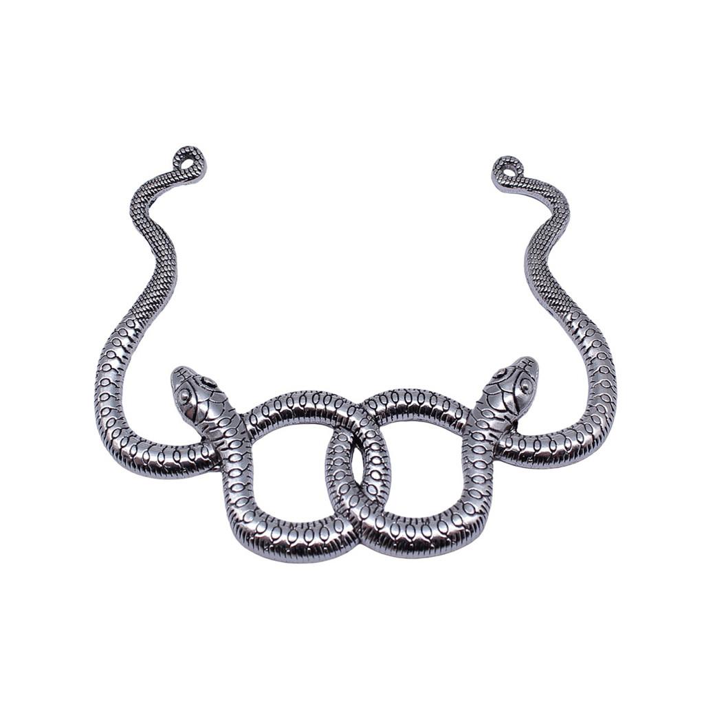 Cobra Snake Charms Antique Bronze Silver Pendants For DIY Bracelet Necklace Jewelry