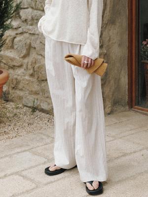 THERYE Wide Banding Pants(Cream)