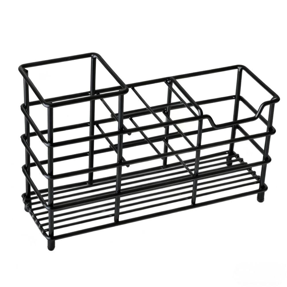 304 Stainless Steel 6 Grids Toothbrush Holder Easy To Clean Non-Slip Shower Table Bracket Saving Space Hanging