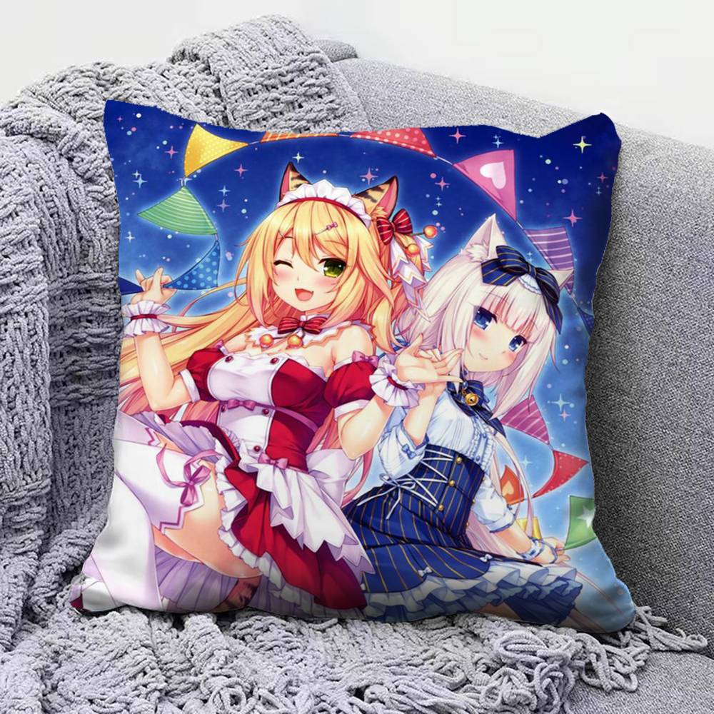 Nekopara Anime Girl Game  Home Sofa Cushion Covers and Aecorative Custom Pillow Covers