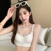 #Summer New Pure Desire Sexy Cross Chest Wrap Slim Shoulder Strap Adjustable Fixing Belt Chest Pad