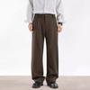 Heavy Woolen Trousers Men's Autumn and Winter Thickened Abraded Suit Pants Straight Loose and Drape Wide-leg Casual Trousers