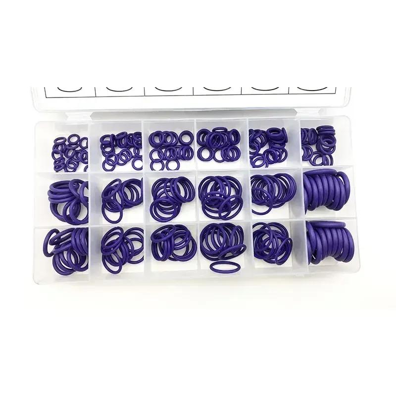 270Pcs NBR O-Ring Assortment Kit Nitrile Rubber High Pressure O-ring Seal Kit Valve CS 1.78mm~3.53mm OD 5.29mm~17.17mm Purple