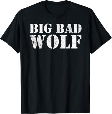 Big Bad and Wolf Funny Wolves Werewolf Cool Dog Gift Tee Gift Unisex T-Shirt Mens Womens Tees Top