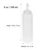 6-Pack Multipurpose Condiment Bottles For Dressing, More – Reusable Plastic Containers With Lids, Dishwasher Safe By 8 Oz/240 Ml