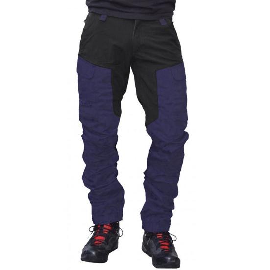 Men Fashion Color Block Multi Pockets Sports Long Cargo Pants Work Trousers
