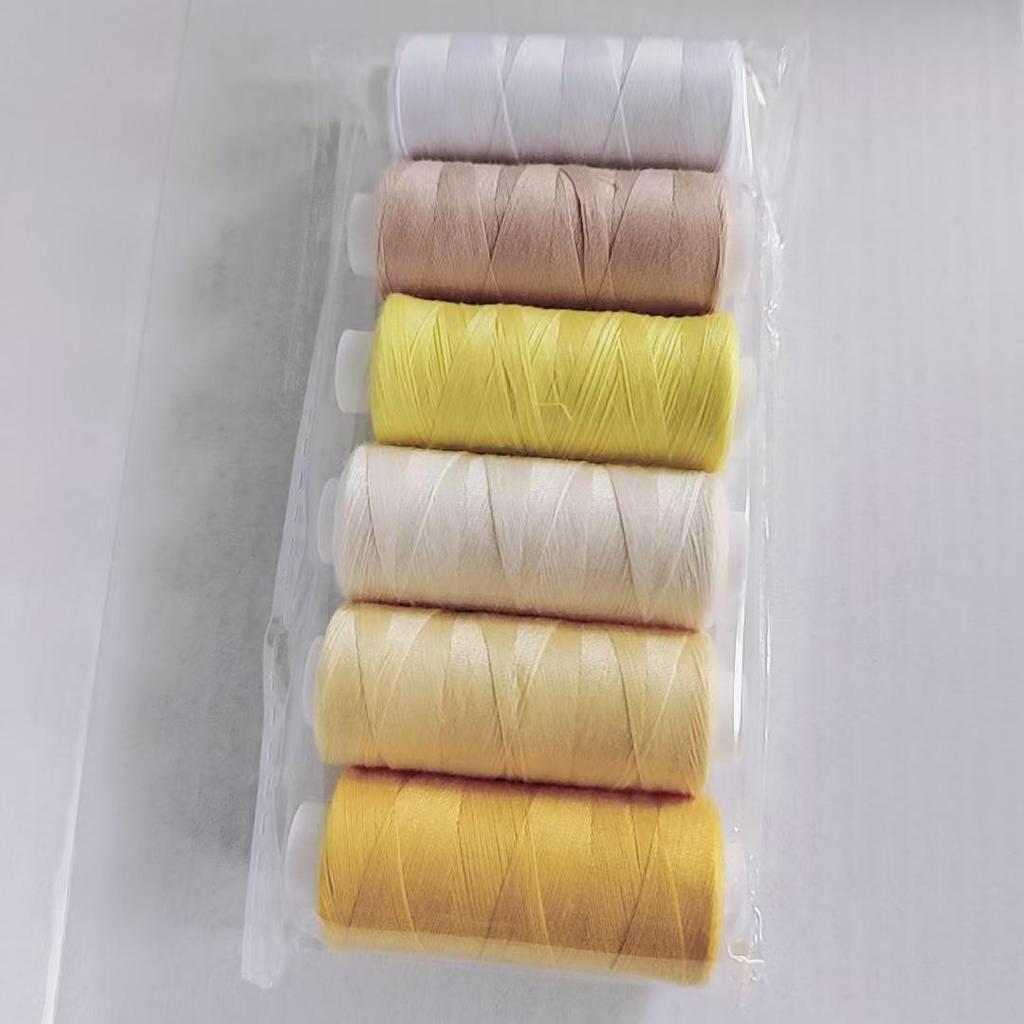 36-Color Polyester DIY Sewing Thread Set - 400 Yards with Bobbins