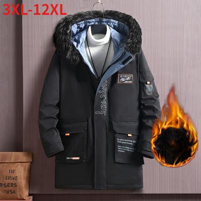 Pánská větrovka pro muže s volnou kapucí, velikost 12XL, 11XL, 10XL, velikost pro tlusté muže, větrovka, střední délky, volná bunda s kapucí, kabáty a potisk šátku