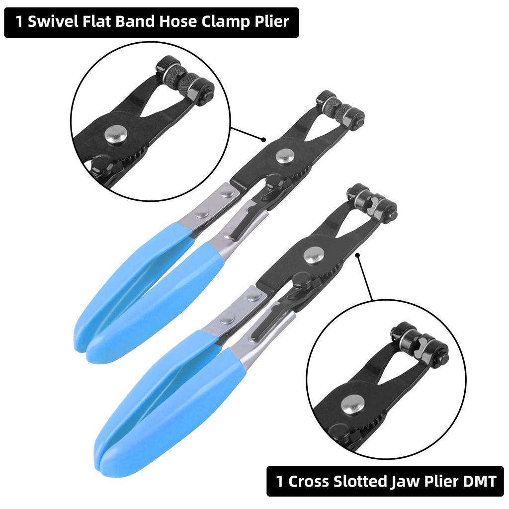 DAYUAN Hose Clip Pliers and Hose Clamp Pliers Hose Removal and Removal Tools for Car Flexible Hose Clamp Fuel Hose Auto Repair Tools 9-Piece Set,