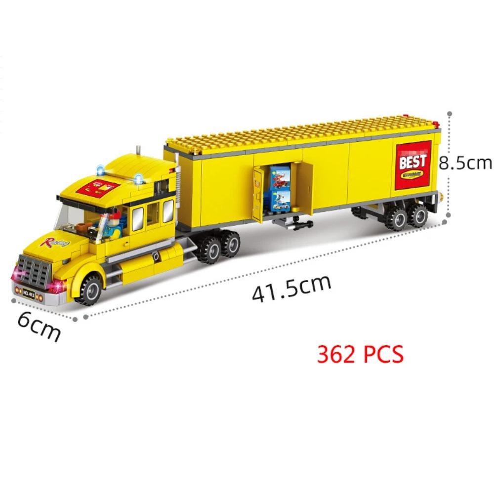 

Городской грузовик Пикап Тяжелый грузовой транспорт Модель Строительные блоки Машины Магазин Фургон Творческий экипаж Комбайн Машина Детская игрушка