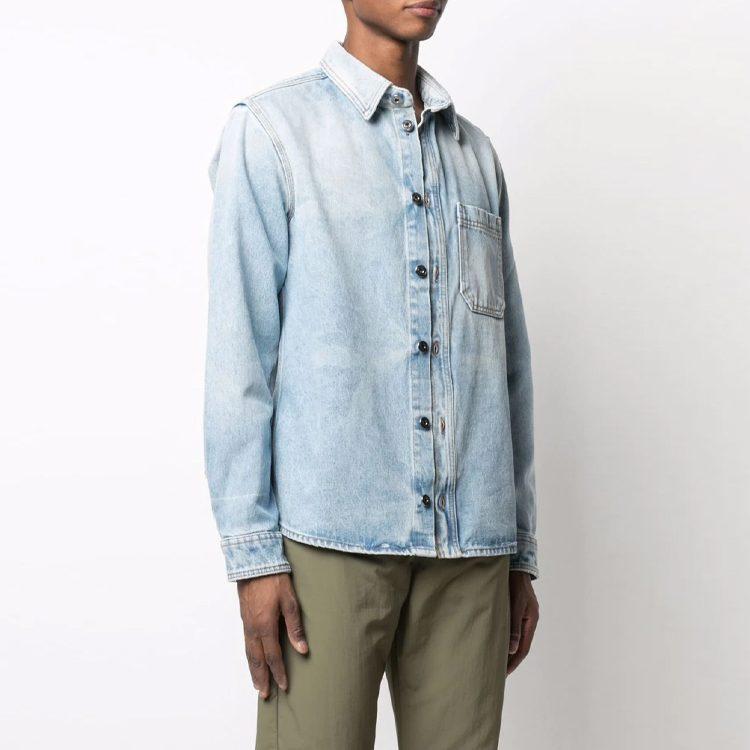 OFF WHITE SS21 Shirt Men's Blue OMYD027F21DEN0034001