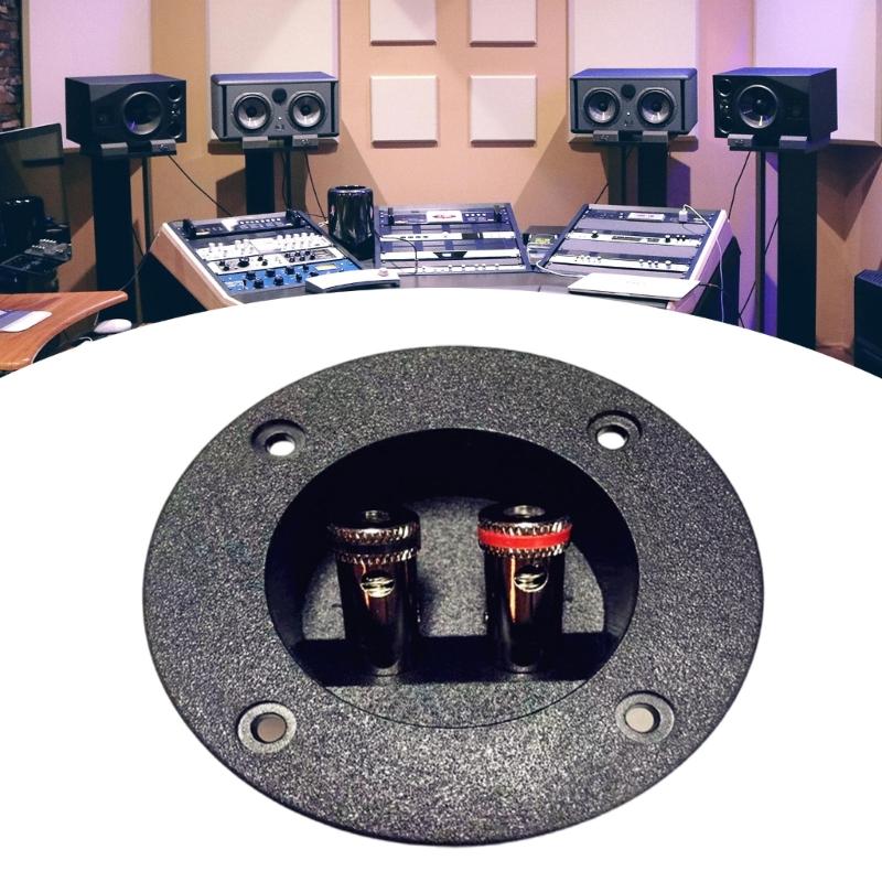 2-Wege-Lautsprecherbox-Klemme, DIY Heim-Auto-Stereo-Anschlussklemme, Runde Federklemmen-Anschlüsse, Lautsprecher-Anschlussdose, Rückwand