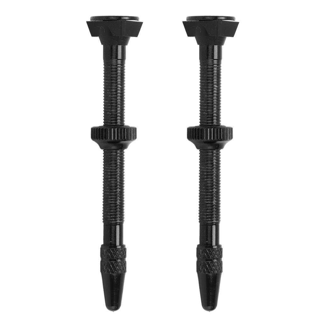 2pcs 60mm Tubeless Presta Valve Stem Lightweight Alloy Valve Stem for Mountain Road BikeBlack