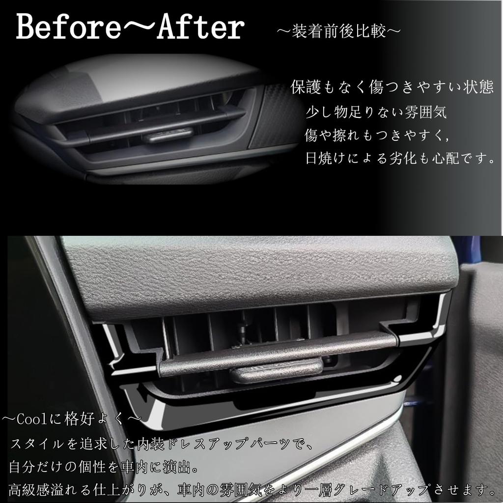 Flatland Note E13 Aura FE13 e-power Interior Accessories Custom Parts Air Conditioning Panel Center Duct Panel Side Duct Panel Set (Piano Black)
