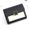 Compact Clutch Fashionable Retro Square Purse Pu Leather Wallet Solid Color Zippered Coin Pocket For Daily Use Gifting Holidays