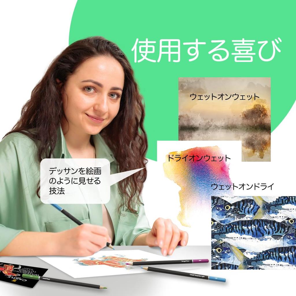 Castle Art Surprise Watercolor Pencil Set Vibrant Premium Pigments for and Coloring For and Professionals Protective Tin Case for Easy Organization