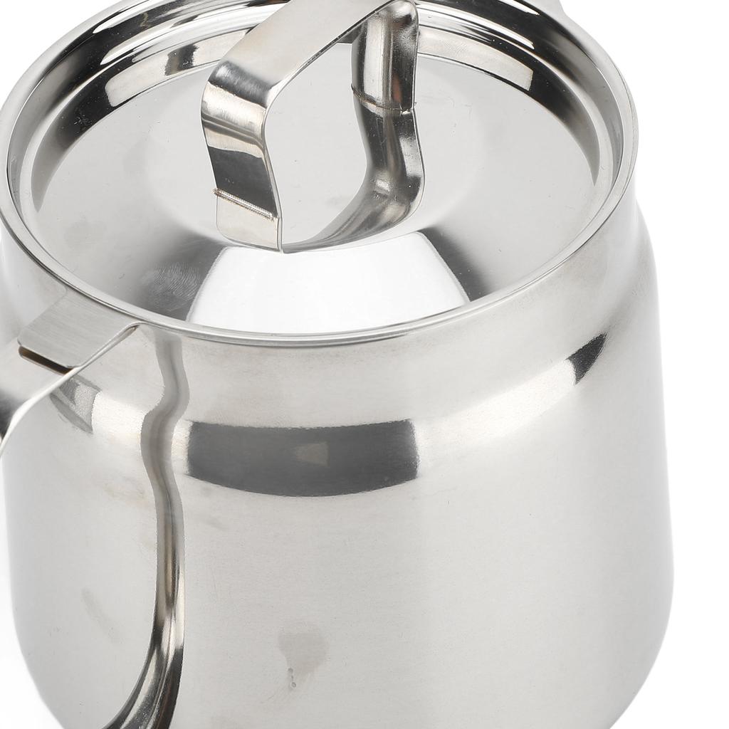 Ölfiltertopf aus Edelstahl, großes Fassungsvermögen, Ölsiebtopf aus Edelstahl, einfache Reinigung, Mehrzweck für Küchenbedarf