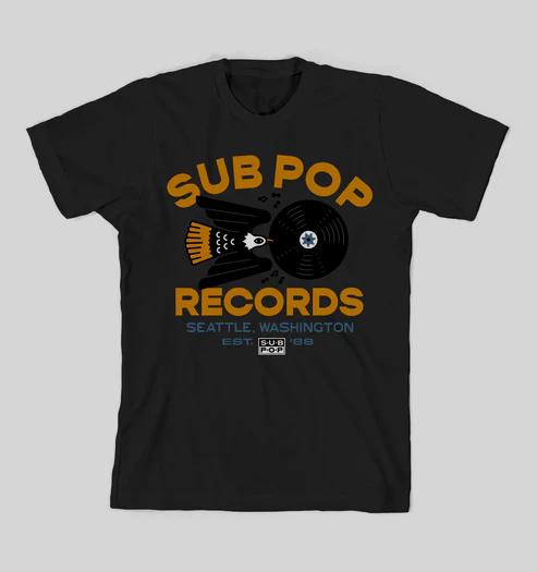 Not The Best Sub Pop Eagle Record T-shirt Summer Cotton Men's Women Top Tee Short Sleeve Streetwear Loose Casual Trendy Vintage