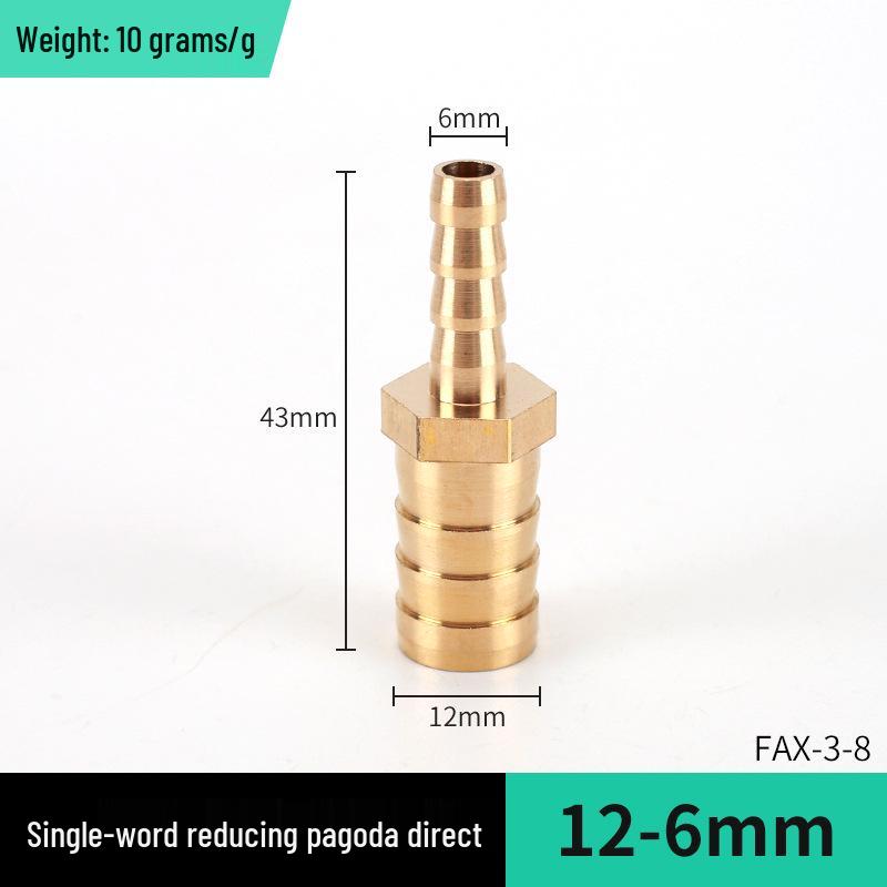Brass L-Shaped Reducing Pagoda Plug, 4mm-19mm Conversion Hose Fitting