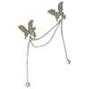 Super fairy exquisite butterfly fringed earbone clip female light luxury temperament niche elegant ear hanging bridal wedding earrings accessories