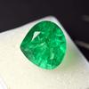 8.85 Ct Natural Green COLOMBIAN Emerald CERTIFIED Pear Cut Loose Gemstone