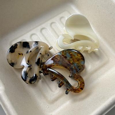Kleine Haarklammer im Herz-Design, Retro-Leoparden-Haarspangen für Frauen, französisches Acetat-Haar-Accessoire, weiblicher Kopfschmuck, Party-Schmuck