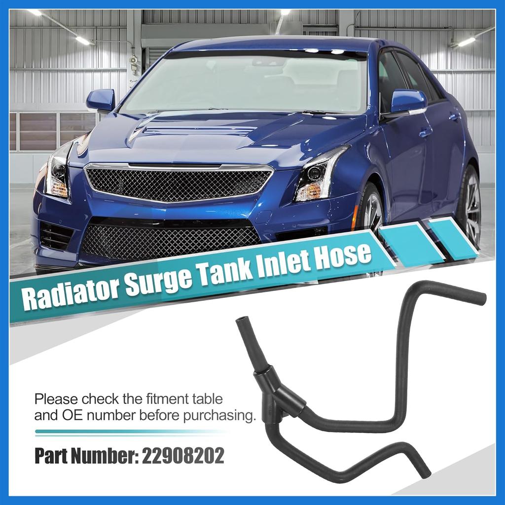 Upper Radiator Tank Inlet Hose Reservoir Hose 22908202 for Cadillac ATS CTS for Chevrolet Camaro 4 Cyl 2.0L 13-18 Engine Coolant Overflow Hose
