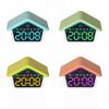 LED Digital Alarm Clock House Shaped Week Date Brightness Adjustment 2 Alarms Silent DST Snooze Table Clock with Ambient Light