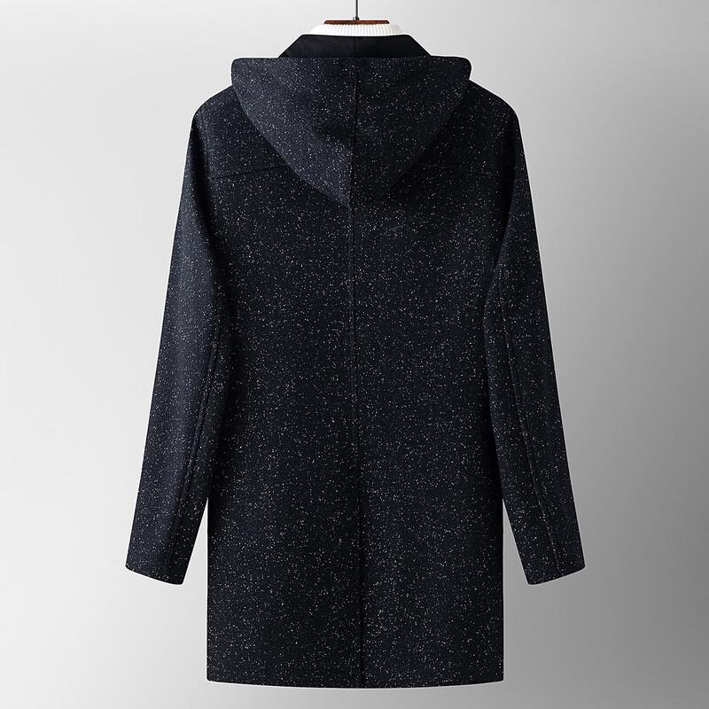 ROMON Men's Mid-Length Hooded Coat