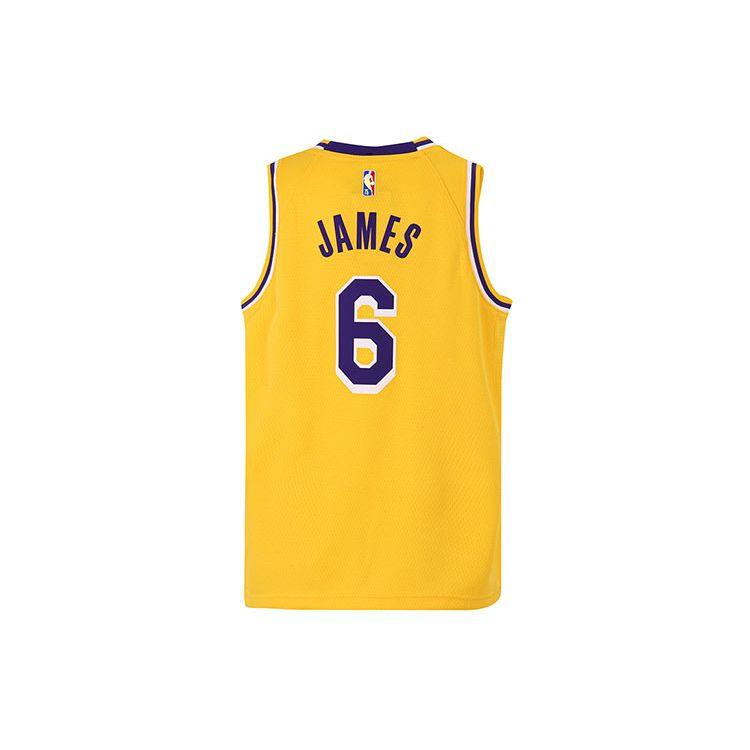 Nike Lakers James 6 Retro Sports Kids Basketball Jersey Kids jersey Yellow 3Z2B7BU1P-LAK06